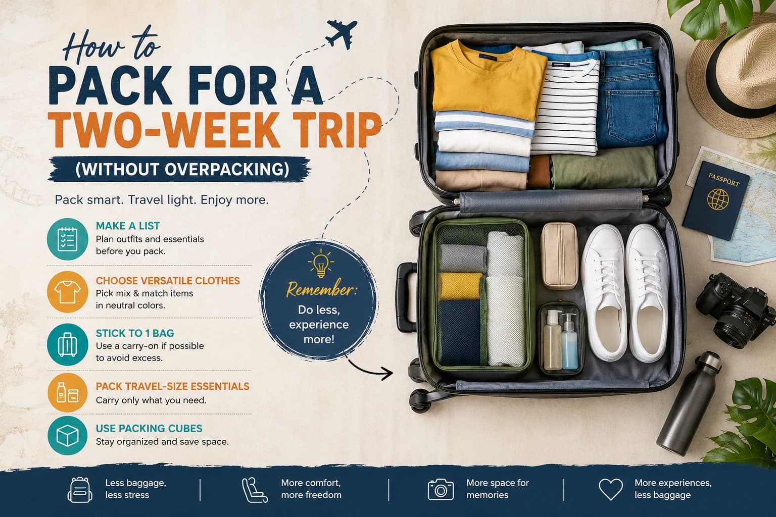 How to Pack for a Two-Week Trip (Without Overpacking)